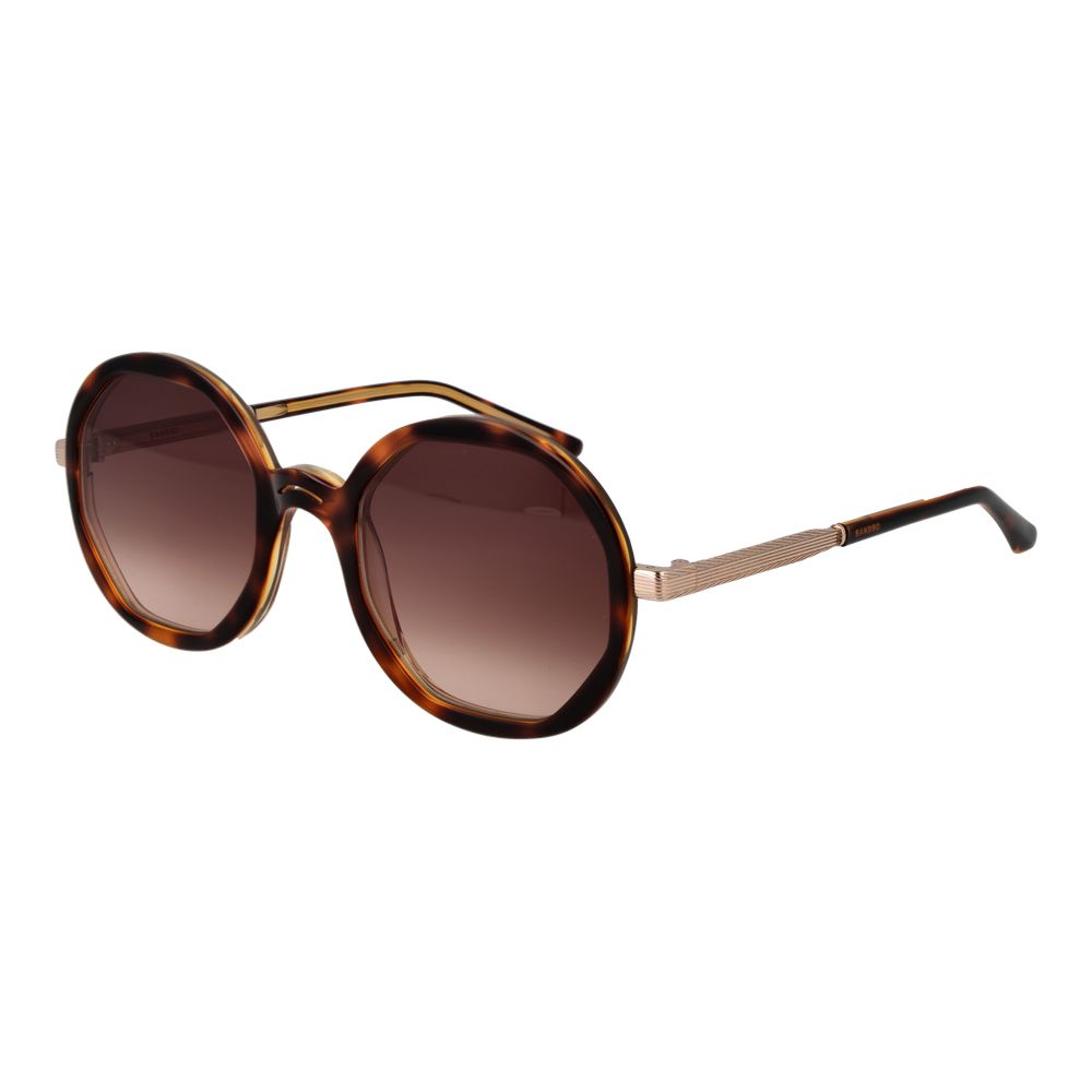 Sandro Brown Acetate Sunglasses with gradient lenses and UV protection, full-rim square frame, perfect for women, stylish and protective.