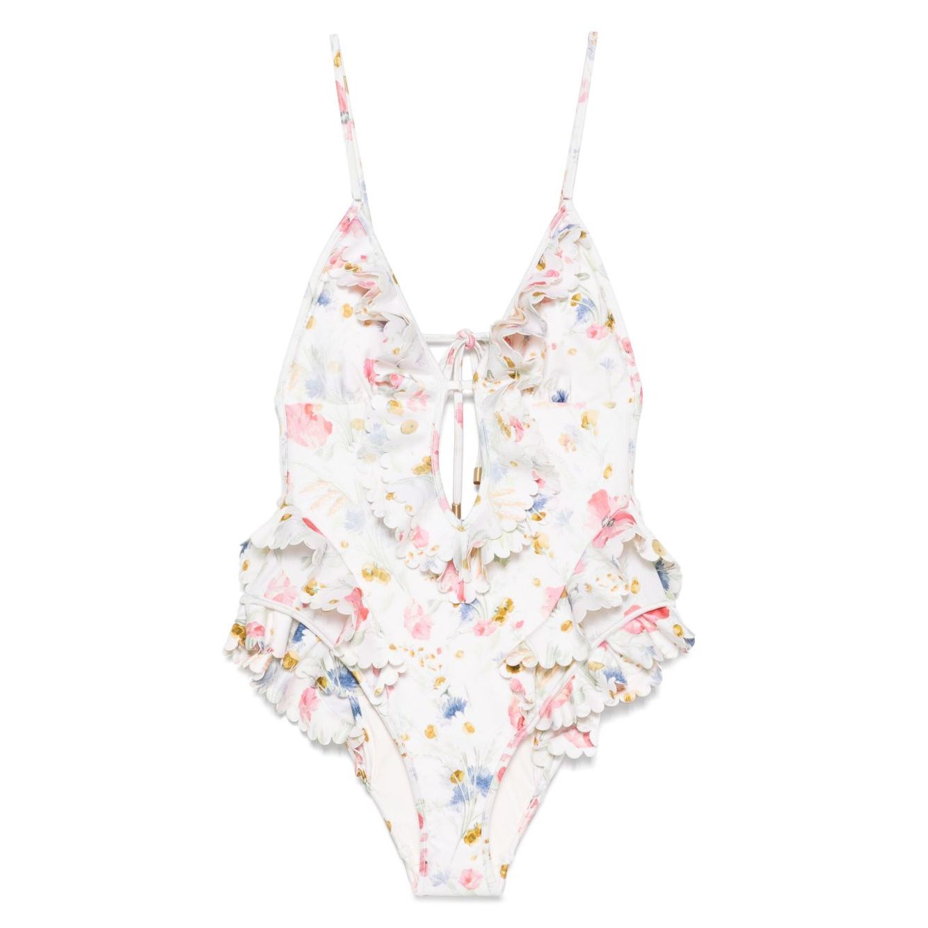 Zimmermann Lucky one-piece swimsuit with ruffles Beachwear & underwear
