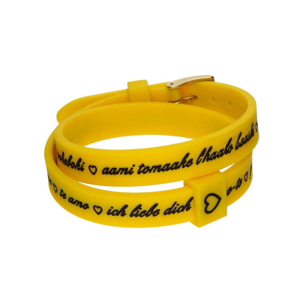 Il MEZZOMETRO Mod. I LOVE YOU GOLD - Bracciale in silicone/silicone bracelet