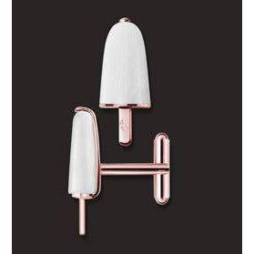AMBROSINI JEWELS - GEMELLI ARGENTO 925° ghiacciolo finitura rosé pietra bianca GG 02 02 05