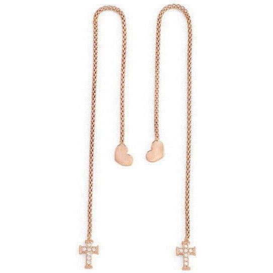 AMEN Mod. CUORE CROCE CRISTALLI ROSE GOLD OABR2