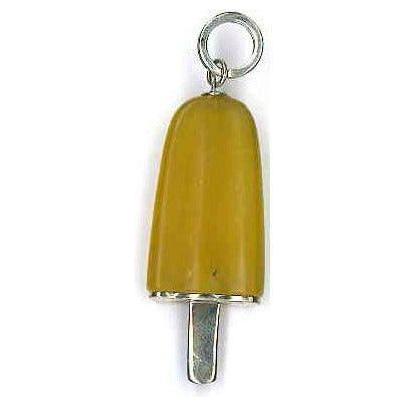 AMBROSINI JEWELS - 银质吊坠 925° 精雕细琢 白色大黄宝石 (26x15 毫米)