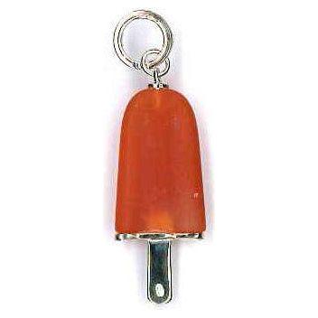 AMBROSINI JEWELS - 银质吊坠 925° 精雕细琢 白色大理石 中号橙色 (29.5x13 毫米)