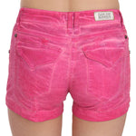 PLEIN SUD Pink Mid Waist Cotton Denim Mini Shorts PAN70247-38