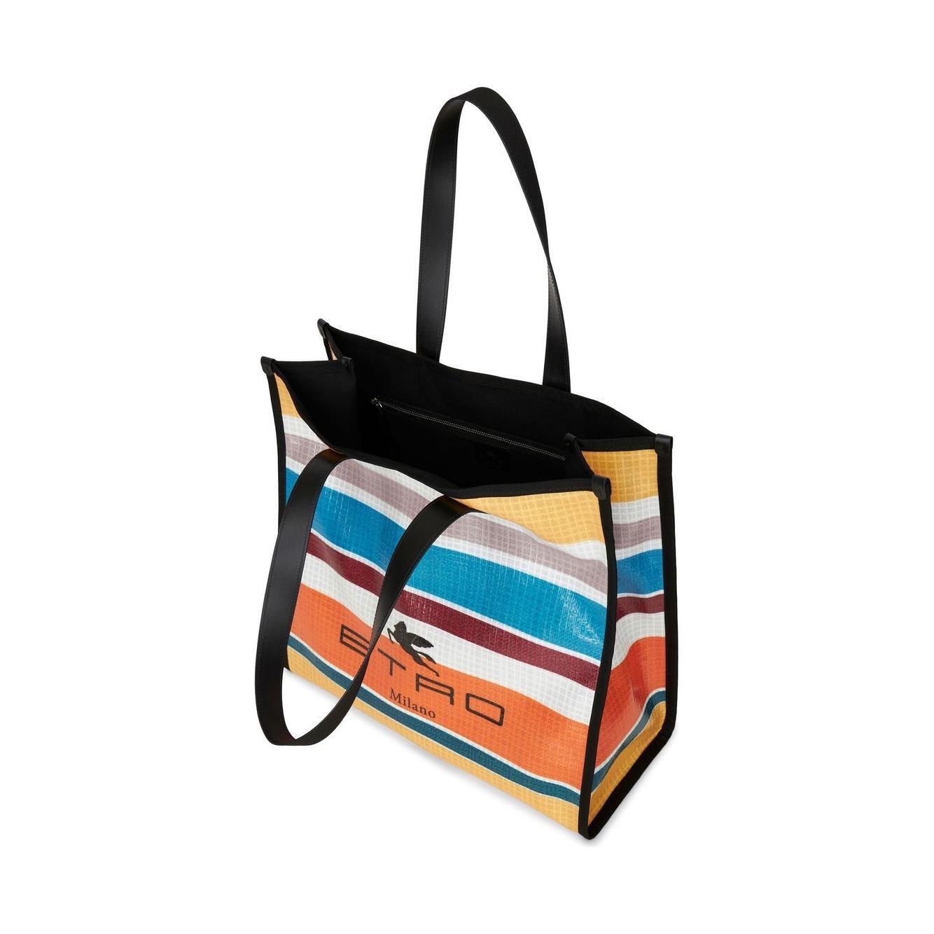 Front view with bag zipped and handles upright.