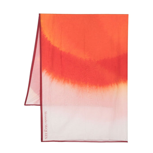 Alexander McQueen gradient-effect logo scarf 7453643624Q5976