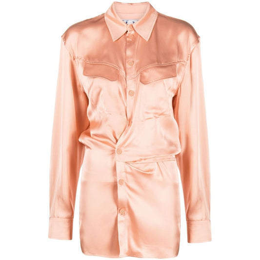 Off White twist-detail shirt dress Shirts
