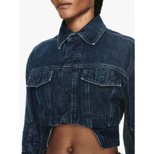 Off White Cropped denim jacket OWYE044S23DEN0014500