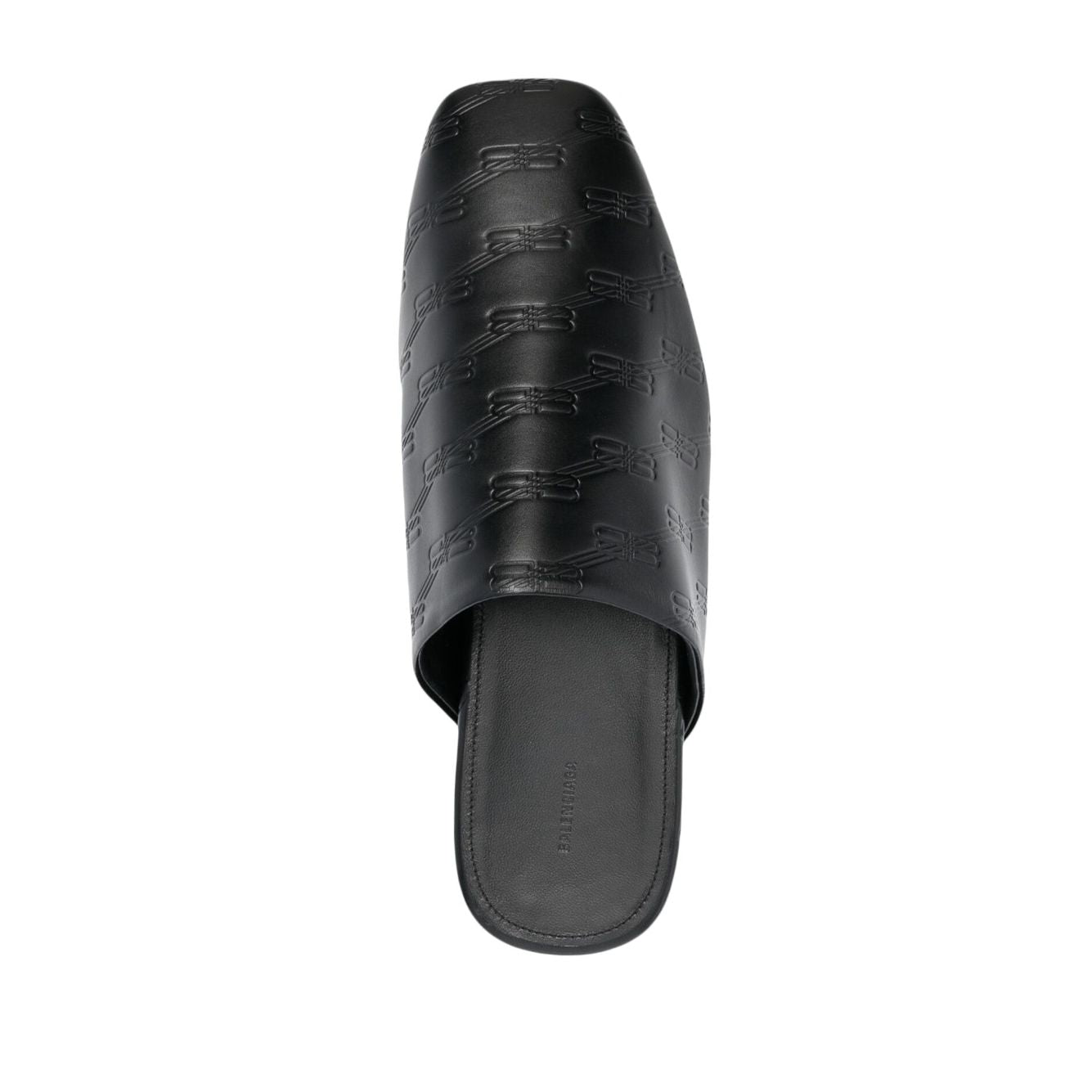 Balenciaga debossed-logo leather mules