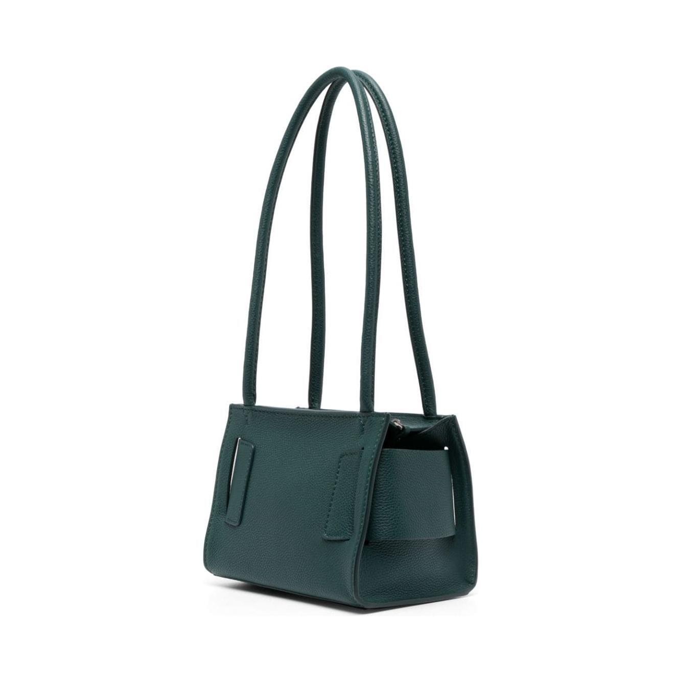 Front view with bag zipped and handles upright.