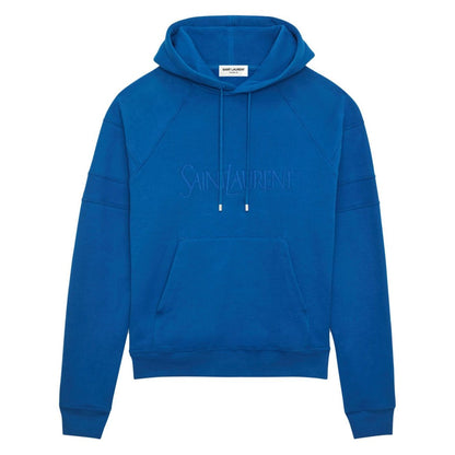 Saint Laurent logo-embroidered cotton hoodie Topwear