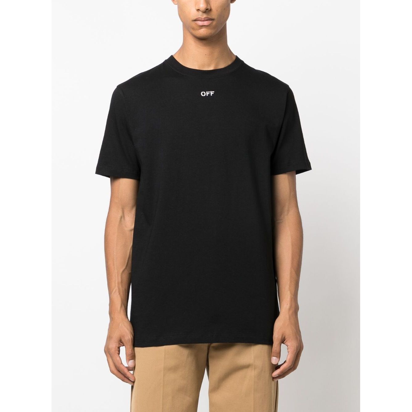 Off White Logo cotton t-shirt Topwear