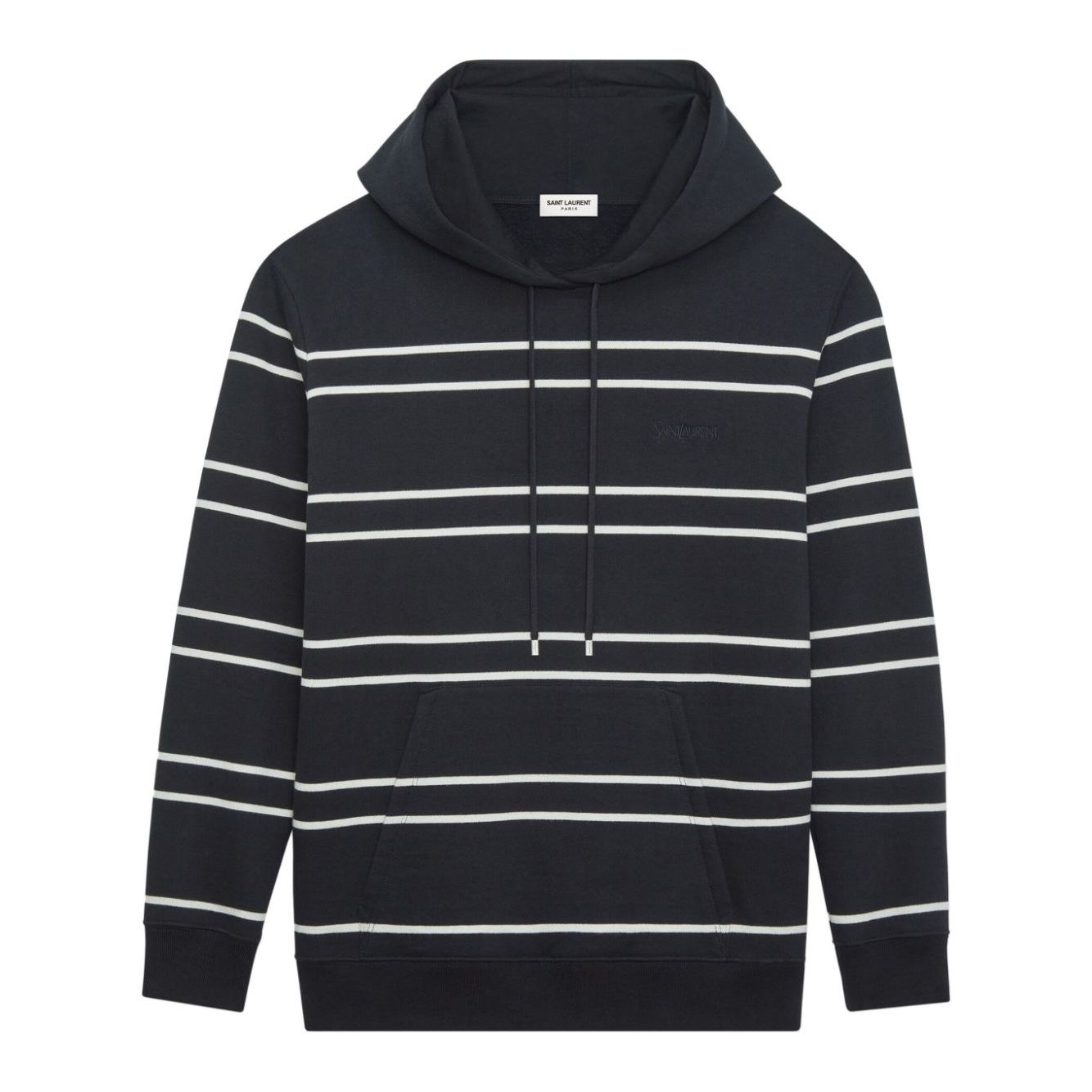 Saint Laurent striped cotton hoodie