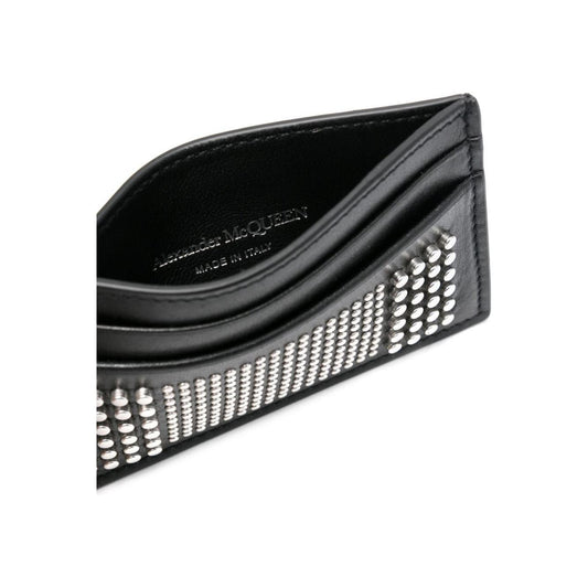 Alexander McQueen Studded leather card case 7362301AAQ21000