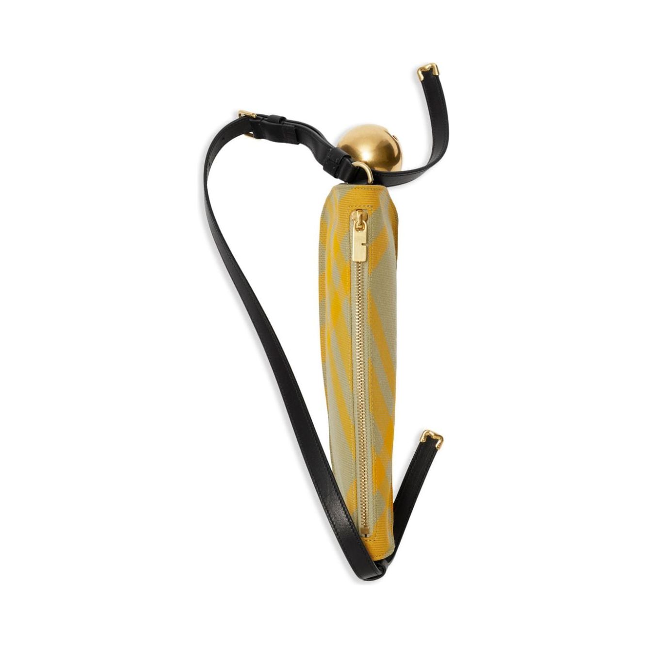 Front view with bag zipped and handles upright.