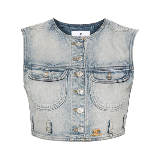 COURREGES PRE Sweaters Clear Blue 124DBL153DE00167011