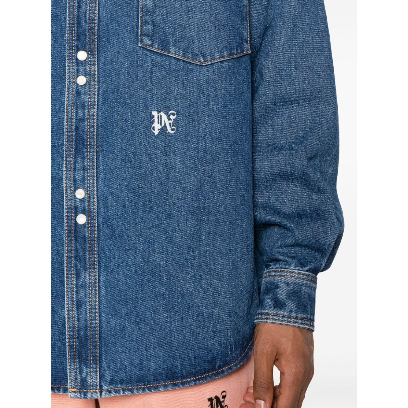 Palm Angels Shirts Blue
