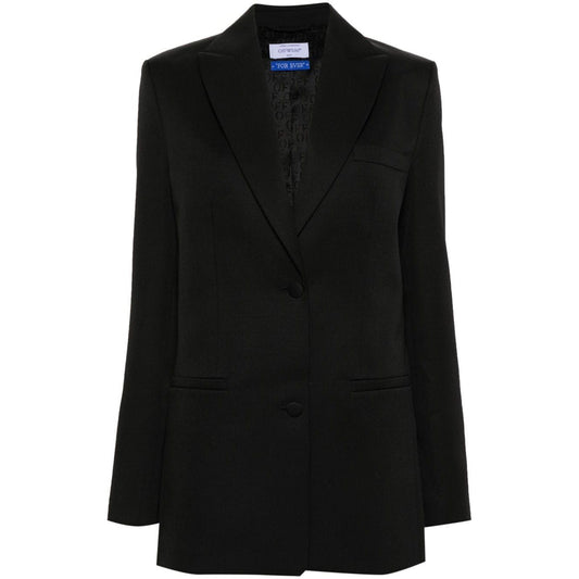 Off White single-breasted virgin-wool blazer OWEF099C99FAB0011010