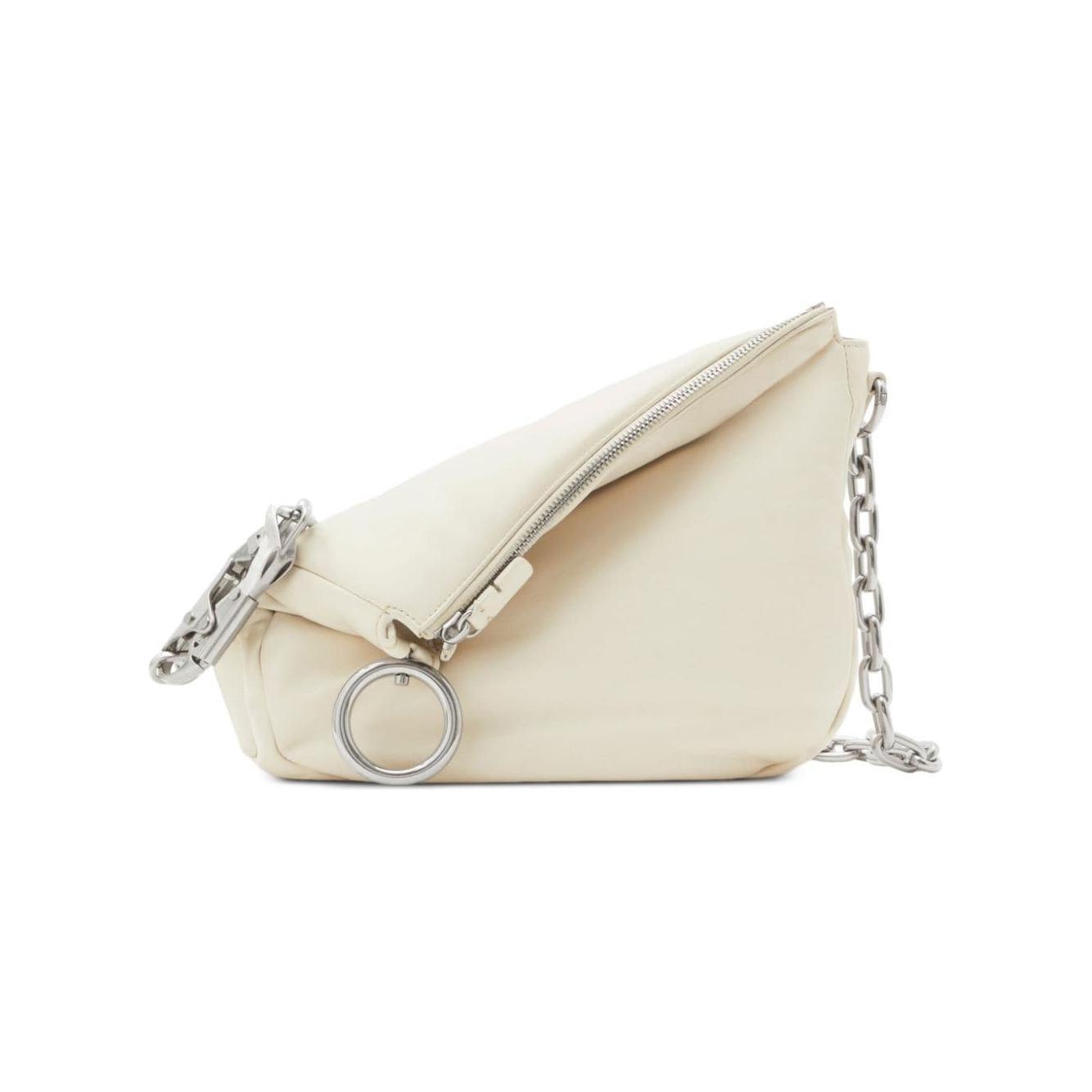 Front view with bag zipped and handles upright.