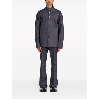 Ferragamo Shirts Blue Shirts