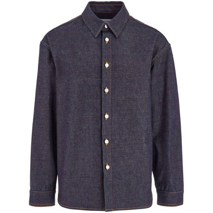 Ferragamo Shirts Blue Shirts