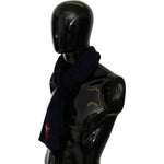 Dolce & Gabbana Elegant Virgin Wool Men's Scarf Wool Wrap Shawls Dolce & Gabbana Black