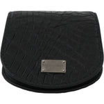 Dolce & Gabbana Sleek Black Leather Coin Case Wallet Condom Case Dolce & Gabbana Black