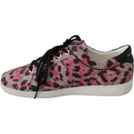 Dolce & Gabbana Pink Leopard Print Training Leather Flat Sneakers MV2683-42