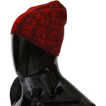 Costume National Chic Red Beanie Wool Blend Beanie Hat Costume National Black