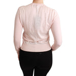 Dolce & Gabbana Pink Floral Silk Cashmere Pullover Sweater TSH4581-36