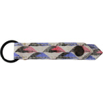 Costume National White Ring Branded Textile Keychain SMY8020