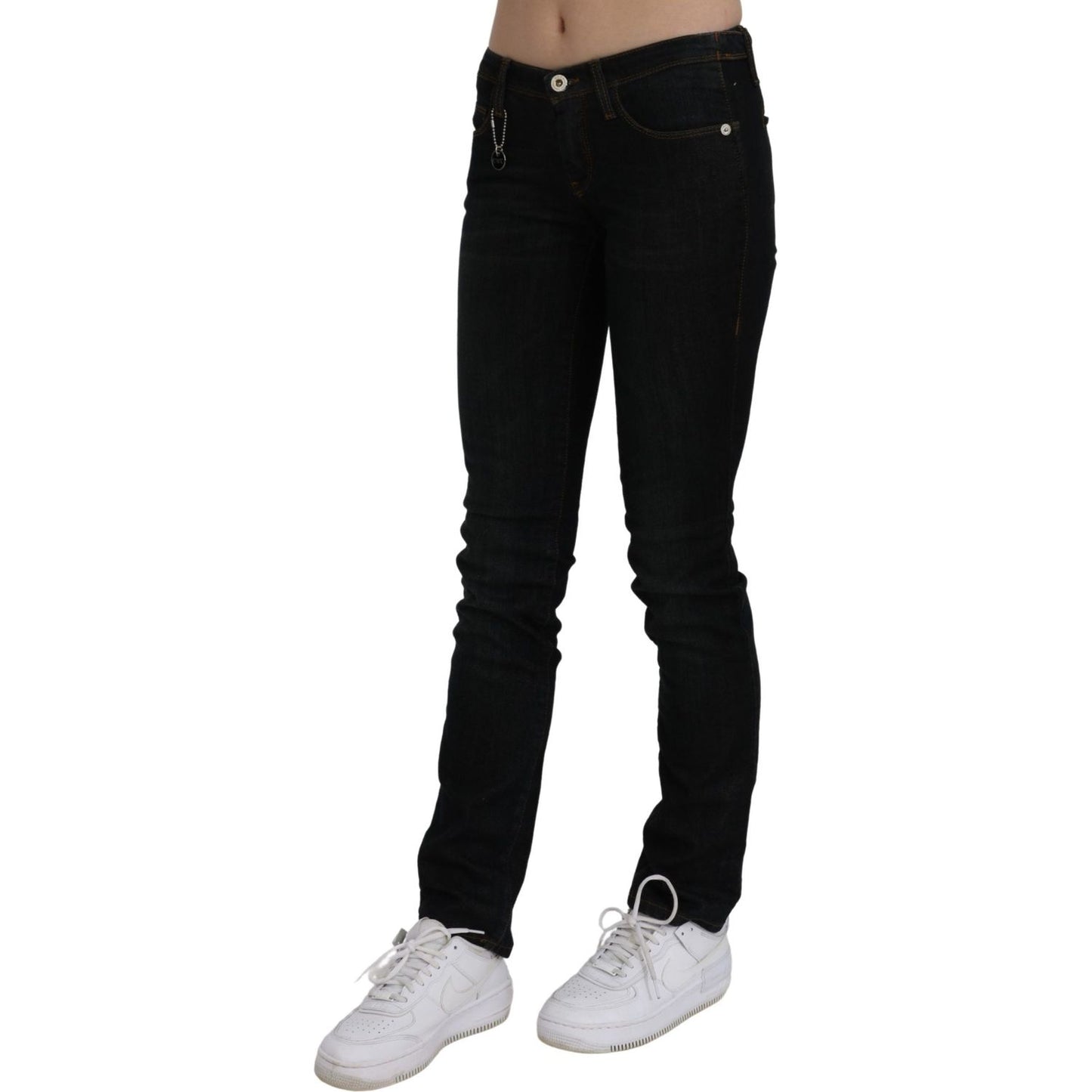 Costume National Black Mid Waist Skinny Denim Cotton Jeans PAN70658-24