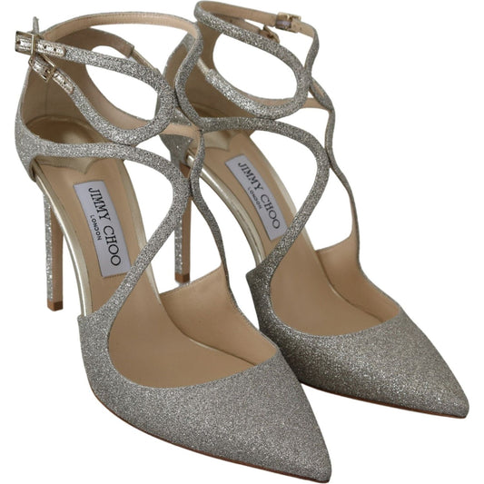 Jimmy Choo Platinum Ice Lancer Leather Pumps - Elegance Refined 190888892610