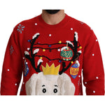 Dolce & Gabbana Elegant Christmas Cashmere Sweater Dolce & Gabbana Dark Red