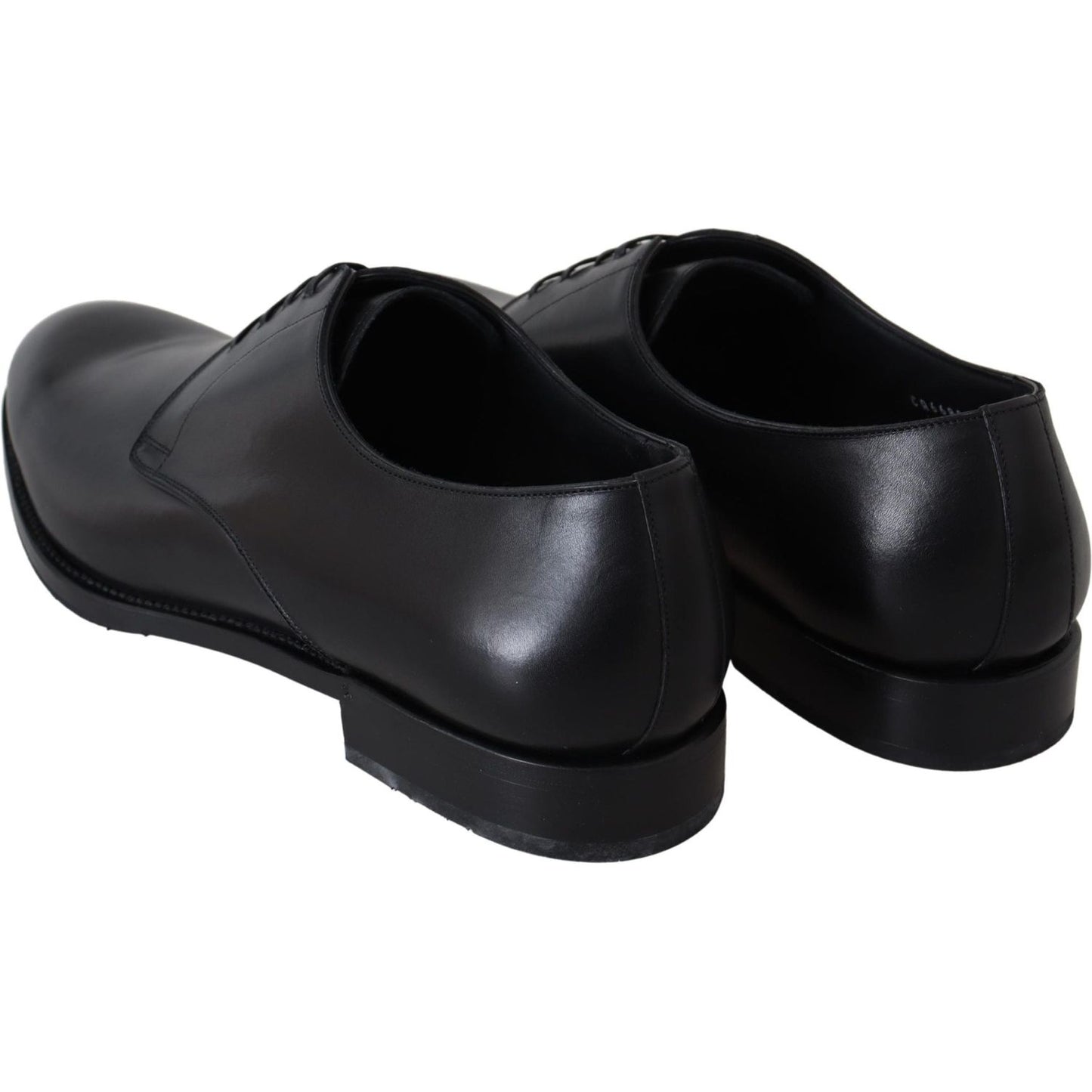 Dolce & Gabbana Black Leather SARTORIA Hand Made Shoes MV3734-39.5