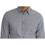 Dolce & Gabbana Gray Dotted Semi Fitted Formal SICILIA Shirt TSH5464-37
