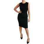 Dolce & Gabbana Black Floral Lace Sheath Gown Dress DR2166-38