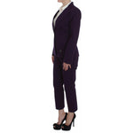 BENCIVENGA Elegant Striped Pant & Blazer Suit BENCIVENGA Black