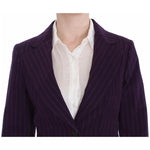 BENCIVENGA Elegant Striped Pant & Blazer Suit BENCIVENGA Light Gray
