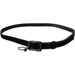 Costume National Black Leather Velvet Buckle Waist Belt BEL8072-100