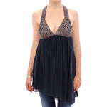 Anaikka Elegant Navy Blue Sleeveless Blouse Anaikka Dark Slate Gray