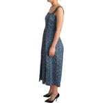 Dolce & Gabbana Blue Heart Cotton A-Line Stretch Dress DR2748-40
