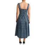 Dolce & Gabbana Blue Heart Cotton A-Line Stretch Dress DR2748-40