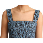 Dolce & Gabbana Blue Heart Cotton A-Line Stretch Dress DR2748-40