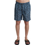 Dolce & Gabbana Chic Blue Drawstring Swim Trunks Dolce & Gabbana Dark Slate Gray