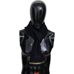 Missoni Elegant Unisex Wool Scarf with Embroidered Logo Missoni Black