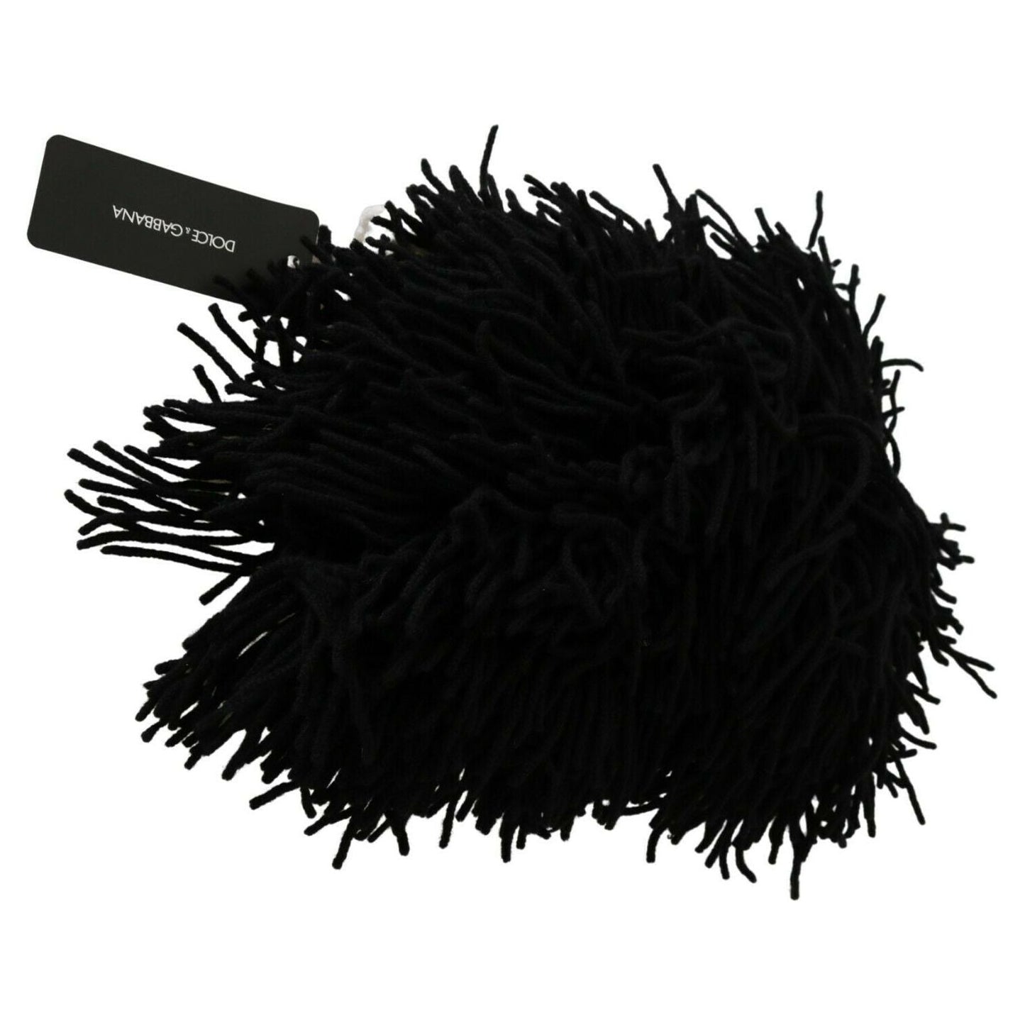 Dolce & Gabbana Black White Knitted Cashmere Animal Design Hat HAT20056