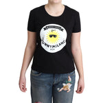 Chic Moschino Cotton Tee with Milano Print Moschino Light Gray