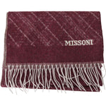 Missoni Elegant Cashmere Fringed Scarf Missoni Dark Slate Gray
