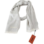 Missoni Elegant Wool Scarf with Signature Embroidery Missoni Gray